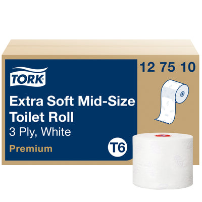 Tork Premium Midi-Rolle Toilettenpapier, 3-lagig, 100 m
