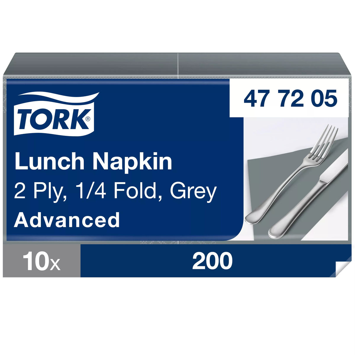 Tork Lunchserviette, 2-lagig, 32,6 x 33 cm, Grau