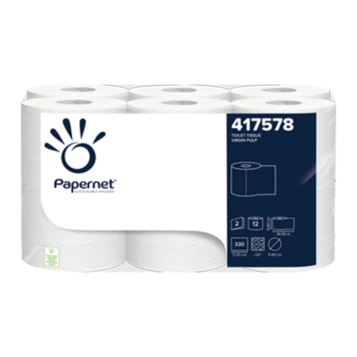 Papernet Toilettenpapier, 2-lagig, 330 Blatt Großrolle