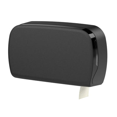 SemyTop Maxi Jumbo Toilettenpapierspender, für 2 Rollen, schwarz matt, für Rollen bis Ø 23 cm