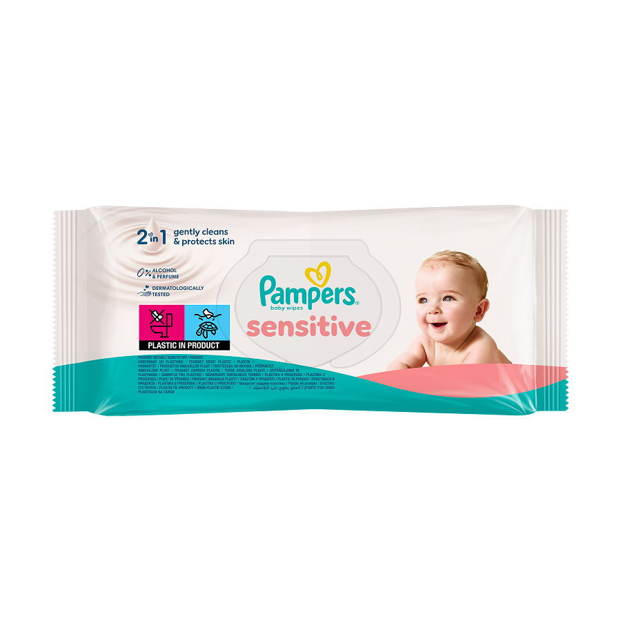 Pampers Sensitive Feuchttücher, 4x80 Stück