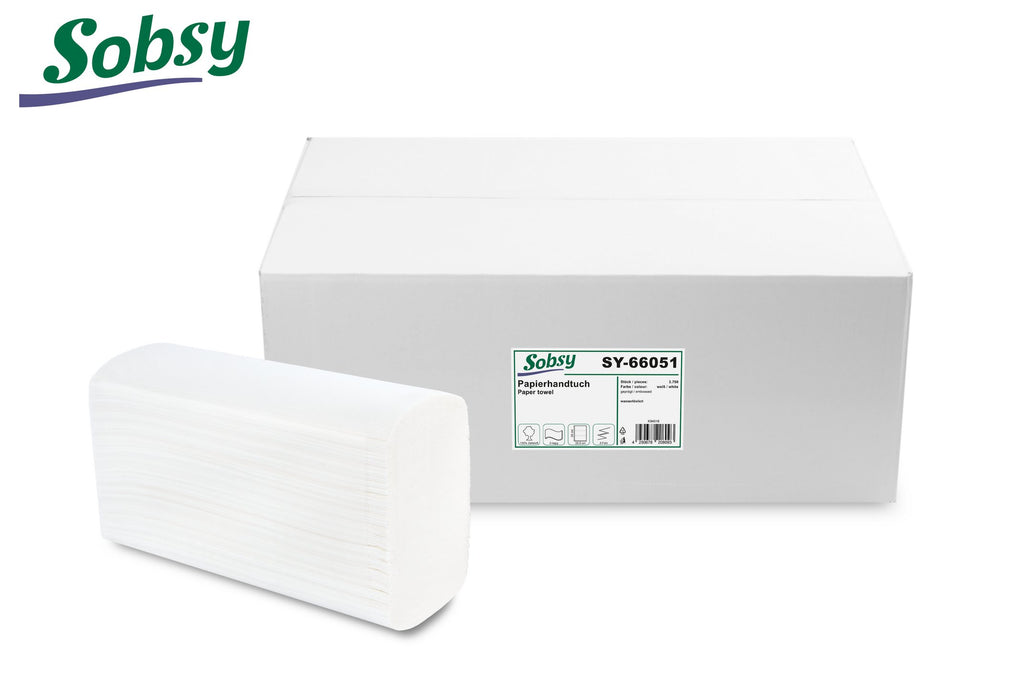 Sobsy Papierhandtücher Z-Falz, 2-lagig