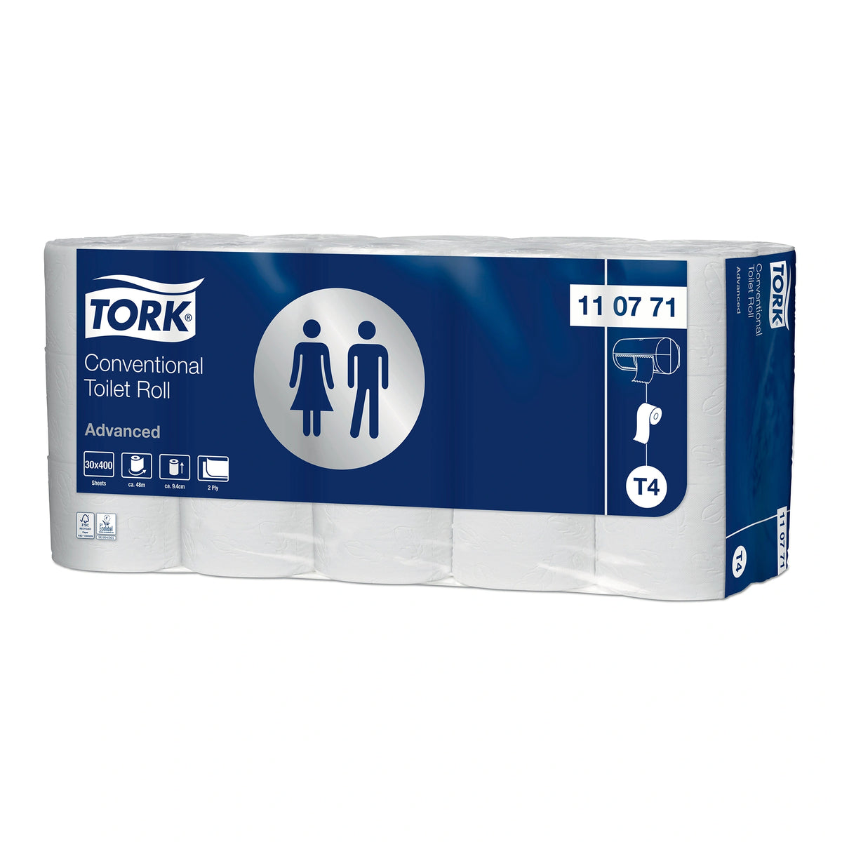 Tork Advanced Kleinrolle Toilettenpapier, 2-lagig, 400 Blatt