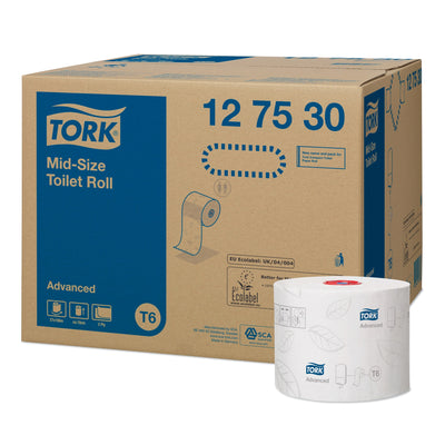 Tork Advanced Midi-Rolle Toilettenpapier, 2-lagig, 100 m